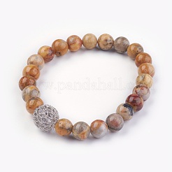 Bracciali tratto di pietra misti naturali&nbsp;BJEW-JB03943