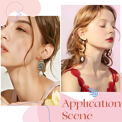 60 pièce de boucles d'oreilles à tige en acier inoxydable 304&nbsp;STAS-SC0021-31G