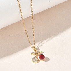 Collane con pendente in ottone e zirconi cubici&nbsp;SA-CBA7E55-03G-01
