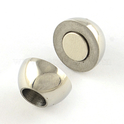 Fermoirs magnétiques en acier inoxydable chirurgical 316 à surface lisse et résistante au ternissement avec emembouts collées&nbsp;STAS-R074-28