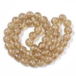 Chapelets de perles vernissées de sable d'or manuels&nbsp;LAMP-T007-06I