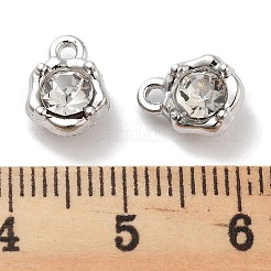 Strass-Charms aus Legierung mit Zahnstangenbeschichtung&nbsp;PALLOY-F311-17P-01