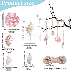 20 pendentif en coquillage naturel de 5 styles&nbsp;BSHE-BM0001-01