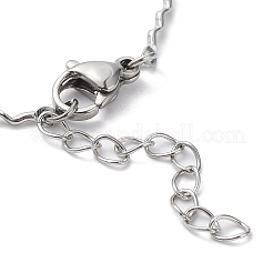 Bracelet à maillons ondulés en acier inoxydable 304 anti-ternissement&nbsp;BJEW-K226-08P