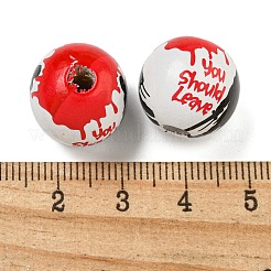 Perline europee in legno serie Halloween&nbsp;WOOD-U002-01C
