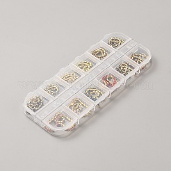 Catene con coppe in strass in ferro da 12 pz e 12 colori&nbsp;MRMJ-WH0077-116B