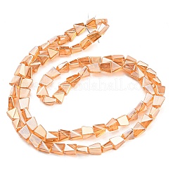 Fili di perle di vetro trasparente placcato con lucentezza perlata&nbsp;EGLA-G037-06A-PL01