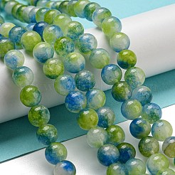 Fili di perle di giada gialla tinte naturali&nbsp;G-Q160-A01-01B