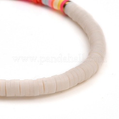 Bracelets élastiques faits à la main de perles heishi en pâte polymère&nbsp;BJEW-JB05307-01