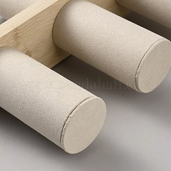 Porta braccialetti con barra a T in velluto a 3 livello&nbsp;BDIS-WH0014-09