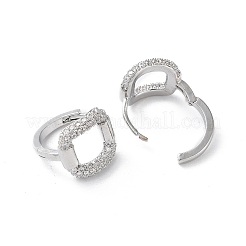 Micro ottone spianare zirconi Orecchini a cerchio&nbsp;EJEW-P259-20P