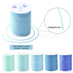 5 rouleau de cordon rond en polyester ciré 5 couleurs&nbsp;YC-FS0001-02C
