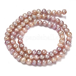 Fili di perle di perle d'acqua dolce coltivate naturali&nbsp;PEAR-L034-09D