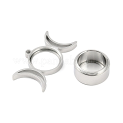 Ciondoli con medaglione in acciaio inossidabile 304&nbsp;STAS-S132-14P-02