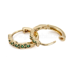 Scintillanti orecchini a cerchio con zirconi per ragazze donne&nbsp;EJEW-H126-28G