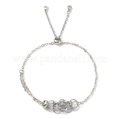 Braccialetti con cursore a maglie bullet in lapislazzuli naturali&nbsp;BJEW-JB09901-03
