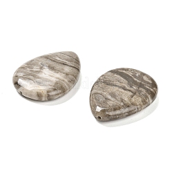Argento naturale perle foglia diaspro&nbsp;G-R437-04