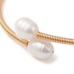 Bracciale rigido con labradorite naturale e perle&nbsp;BJEW-JB10119-03