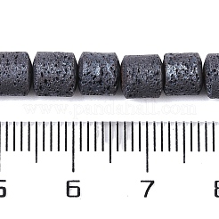 Stränge aus mattierten natürlichen Lavasteinperlen&nbsp;G-E618-02C
