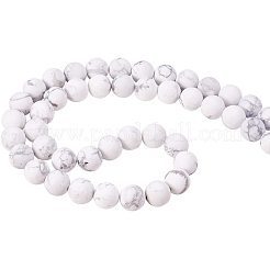 Mattierte natürliche Howlite-Perlenstränge&nbsp;G-PH0028-8mm-01