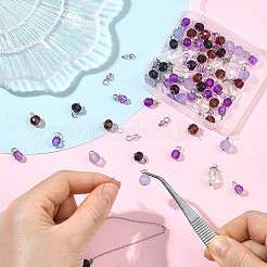 120 pendentif en verre et acrylique de 8 styles&nbsp;PALLOY-SW00073