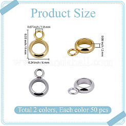 100 pz 2 colori 201 barre per tubi in acciaio inossidabile&nbsp;STAS-PA0001-06B