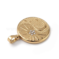Ionenplattierung (IP) 304 Edelstahl mit Kristall-Strass-Anhängern&nbsp;STAS-G307-08G