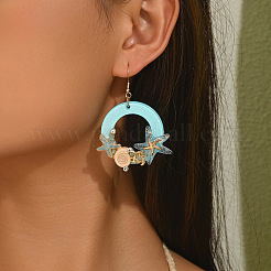Boucles d'oreilles en alliage émaillé&nbsp;WGF042D-01