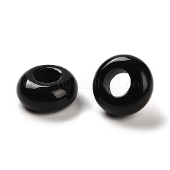 Europäische Perlen aus natürlichem Obsidian&nbsp;G-R488-02F