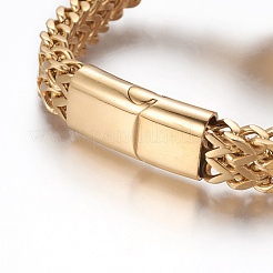 Bracciali a maglie in acciaio inossidabile 304&nbsp;BJEW-P255-02G