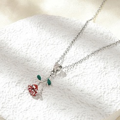 Colliers en laiton avec pendentif en émail&nbsp;NJEW-S441-06P