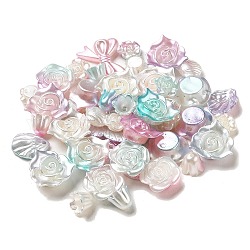 Perles acryliques opaques, formes mixtes, couleur mixte, 11~23x12.5~30x2.5~10.5mm, Trou: 1~2mm
