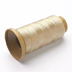 Fil à coudre de nylon, 6 pli, bobine de cordon, verge d'or pale, 0.43mm, 500 yards / rouleau