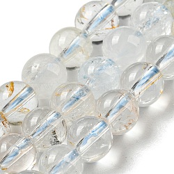 Natürliche Topas-Perlenstränge, Runde, 6 mm, Bohrung: 1 mm, ca. 71 Stk. / Strang, 15.67~15.79'' (39.8~40.1 cm)