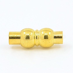 Brass Magnetic Clasps, Column, Golden, 20x9mm, Hole: 5mm