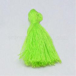 Polialgodón hecho a mano (poliéster algodón) decoraciones de borla, decoraciones colgantes, verde césped, 29~35mm