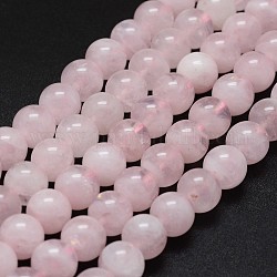 Madagascar rosa naturale perle di quarzo fili, tondo, 10mm, Foro: 1 mm, circa 39pcs/filo, 15.7 pollice