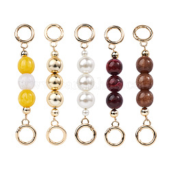 Cinturini a catena per borsa Givenny-eu 5 pz 5 colori, con perline in plastica abs e anelli a molla in lega leggera d'oro, per accessori per la sostituzione della borsa, colore misto, 14.3cm, 1pc / color