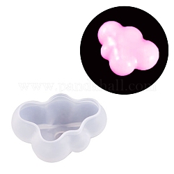 Moldes de silicona con superficie de espejo de nubes diy, moldes de resina, para la fabricación artesanal de resina uv y resina epoxi, fantasma blanco, 34x49x23mm
