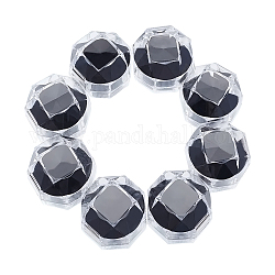 Chgcraft 40pcs scatole anello in plastica trasparente nera orecchini in cristallo scatole portaoggetti per gioielli display organizer case con inserto in schiuma per tutti i tipi di orecchini gioielli anello