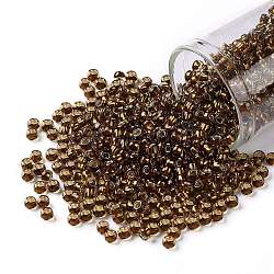 Toho perles de rocaille rondes, Perles de rocaille japonais, (2152 s) sasparilla doublée d'argent, 8/0, 3mm, Trou: 1mm, environ 10000 pcs / livre