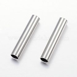 304 Stainless Steel Tube Beads, Stainless Steel Color, 30x6mm, Hole: 5mm