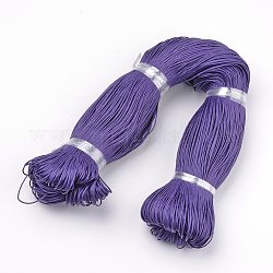 Cordón de algodón encerado, azul oscuro, 1mm, aproximadamente 360 yarda / paquete (330 m / paquete)