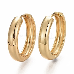 Латунные массивные маленькие серьги-кольца для женщин, гипоаллергенные серьги-кольца, реальный 18k позолоченный, 23x5 мм, штифты : 1 мм