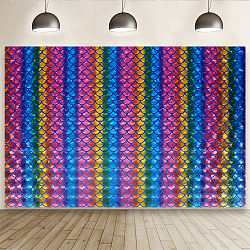 Glitzer-Polyesterstoff, für Basteltuch DIY Material, Meerjungfrau Fischschuppenmuster, Blau, 158x0.02 cm