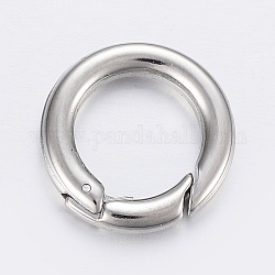 304 acero inoxidable anillos de la puerta de primavera, o anillos, color acero inoxidable, 18x3.5mm, diámetro interior: 11 mm