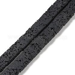Fili di perline sintetiche tinte in pietra lavica, freccia, nero, 8~9x6~6.5x2.5mm, Foro: 0.7 mm, circa 54pcs/filo, 14.92'' (37.9 cm)