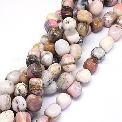 Chapelets de perles en opale rose naturelle, ovale, 13~18x13~16mm, Trou: 1.4mm, Environ 24~25 pcs/chapelet, 15.9 pouce