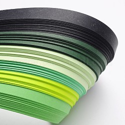 Tiras de papel Quilling de 6 colores, verde, 530x10mm, acerca 120strips / bolsa, 20strips / del color