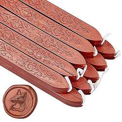 Сургучные палочки, с фитилями, для сургучной печати, цвет охры, 91x12x11.8 мм